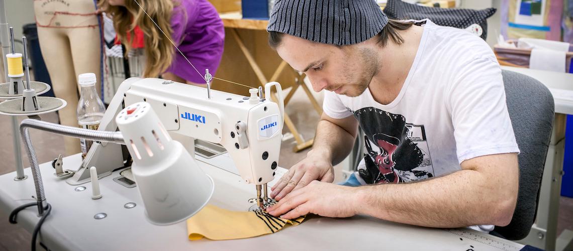 photo: students working in design lab